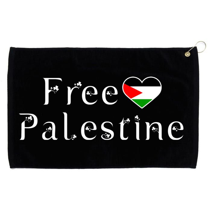 Palestine Free Palestine Free Gaza Heart Grommeted Golf Towel