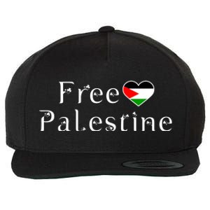 Palestine Free Palestine Free Gaza Heart Wool Snapback Cap