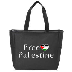 Palestine Free Palestine Free Gaza Heart Zip Tote Bag