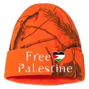 Palestine Free Palestine Free Gaza Heart Kati Licensed 12" Camo Beanie