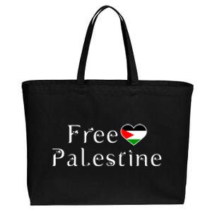 Palestine Free Palestine Free Gaza Heart Cotton Canvas Jumbo Tote