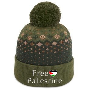 Palestine Free Palestine Free Gaza Heart The Baniff Cuffed Pom Beanie