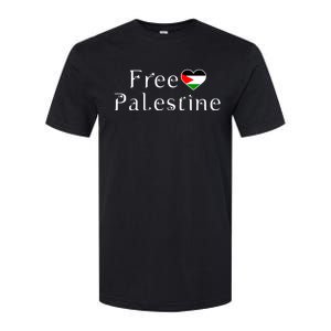 Palestine Free Palestine Free Gaza Heart Softstyle CVC T-Shirt