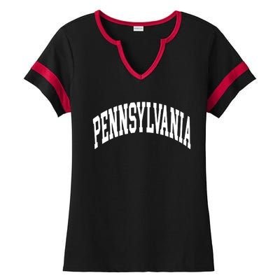 Pennsylvania Funny Ladies Halftime Notch Neck Tee