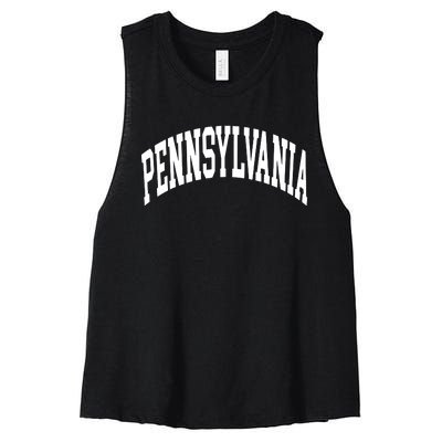 Pennsylvania Funny Women's Racerback Cropped Tank