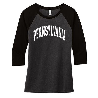 Pennsylvania Funny Women's Tri-Blend 3/4-Sleeve Raglan Shirt