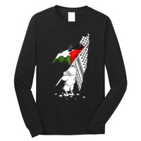 Palestine Free Palestine In Arabic Free Gaza Palestine Strong Long Sleeve Shirt