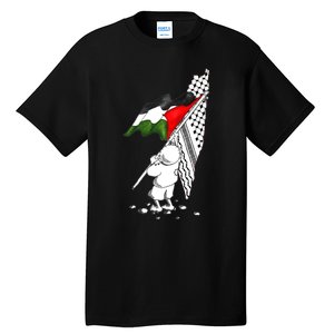 Palestine Free Palestine In Arabic Free Gaza Palestine Strong Tall T-Shirt