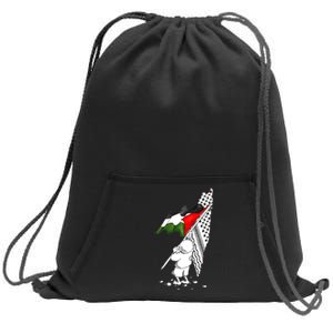 Palestine Free Palestine In Arabic Free Gaza Palestine Strong Sweatshirt Cinch Pack Bag