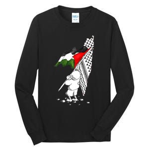 Palestine Free Palestine In Arabic Free Gaza Palestine Strong Tall Long Sleeve T-Shirt