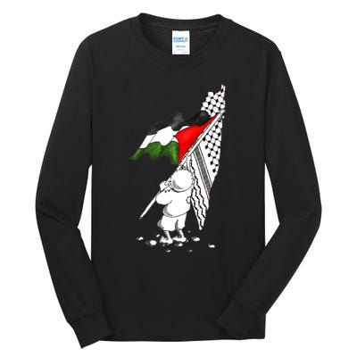 Palestine Free Palestine In Arabic Free Gaza Palestine Strong Tall Long Sleeve T-Shirt