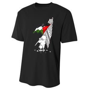 Palestine Free Palestine In Arabic Free Gaza Palestine Strong Performance Sprint T-Shirt