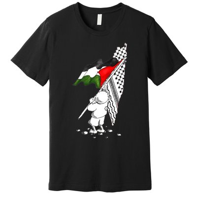 Palestine Free Palestine In Arabic Free Gaza Palestine Strong Premium T-Shirt