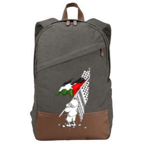 Palestine Free Palestine In Arabic Free Gaza Palestine Strong Cotton Canvas Backpack