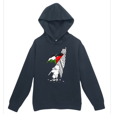 Palestine Free Palestine In Arabic Free Gaza Palestine Strong Urban Pullover Hoodie