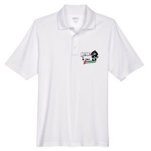 Palestine Free Palestine In Arabic Free Gaza Support Palestine Men's Origin Performance Pique Polo