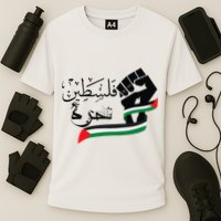 Palestine Free Palestine In Arabic Free Gaza Support Palestine Cooling Performance Crew T-Shirt
