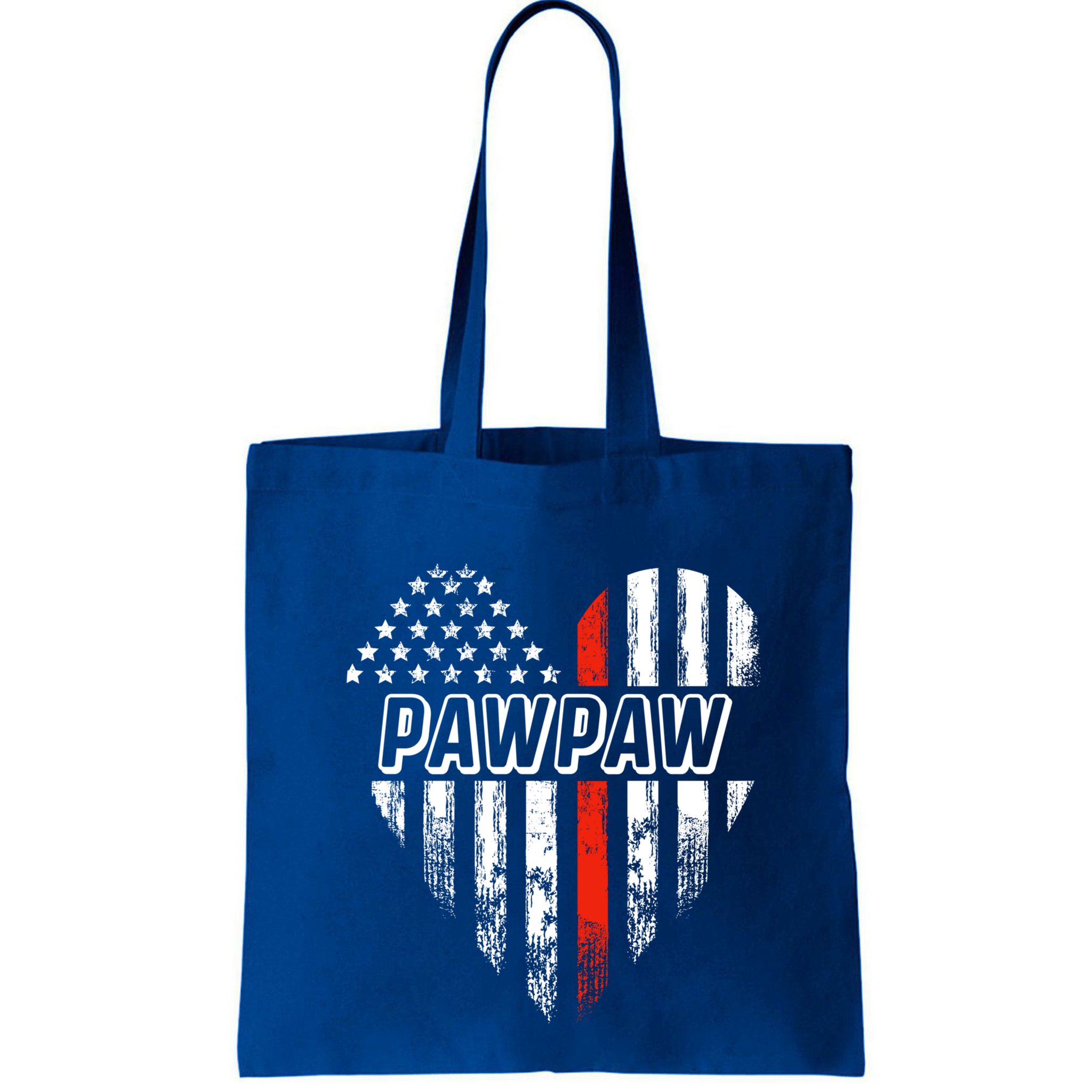 Proud Firefighter Pawpaw American Flag Heart Meaningful Gift Bag