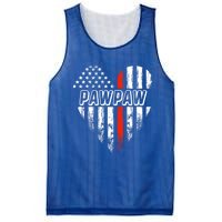 Proud Firefighter Pawpaw American Flag Heart Meaningful Gift Mesh Reversible Basketball Jersey Tank