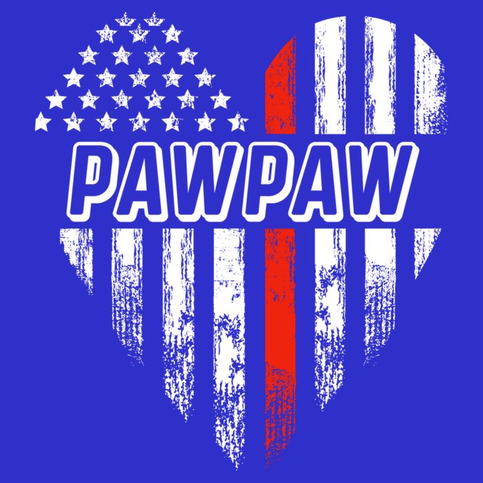 Proud Firefighter Pawpaw American Flag Heart Meaningful Gift Zip Tote Bag
