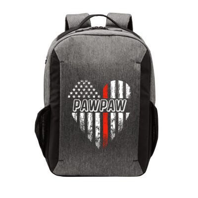 Proud Firefighter Pawpaw American Flag Heart Meaningful Gift Vector Backpack
