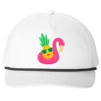 Pineapple Flamingo Pool Float Upside Down Pineapple Snapback Five-Panel Rope Hat