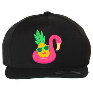 Pineapple Flamingo Pool Float Upside Down Pineapple Wool Snapback Cap