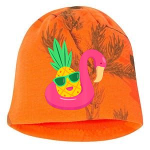 Pineapple Flamingo Pool Float Upside Down Pineapple Kati - Camo Knit Beanie