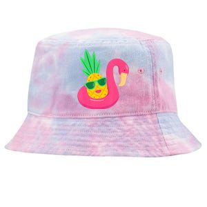 Pineapple Flamingo Pool Float Upside Down Pineapple Tie-Dyed Bucket Hat