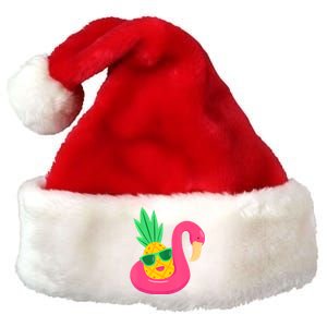 Pineapple Flamingo Pool Float Upside Down Pineapple Premium Christmas Santa Hat