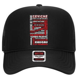 Peruvian Food Peru Foodie Chef Gastronomy High Crown Mesh Back Trucker Hat