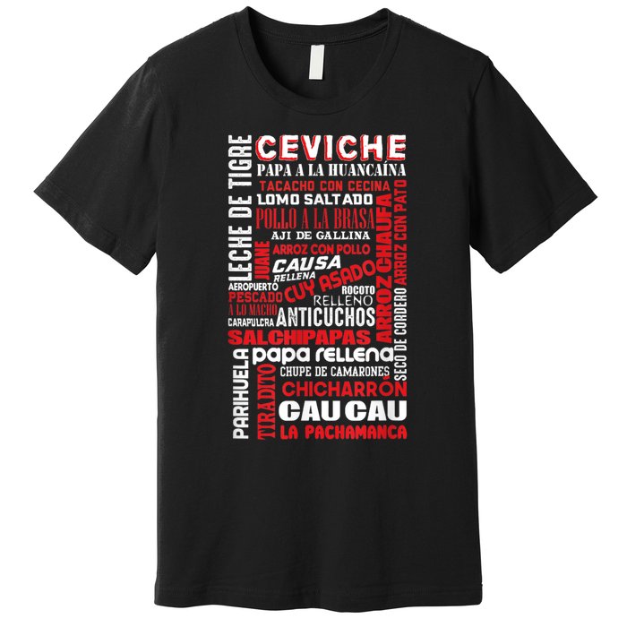 Peruvian Food Peru Foodie Chef Gastronomy Premium T-Shirt