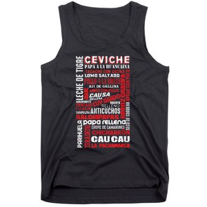 Peruvian Food Peru Foodie Chef Gastronomy Tank Top