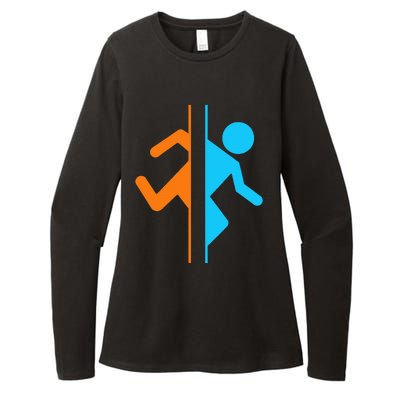 Portal Funny Womens CVC Long Sleeve Shirt