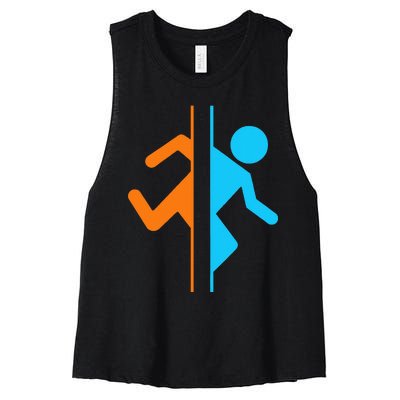 Portal Funny Women's Racerback Cropped Tank