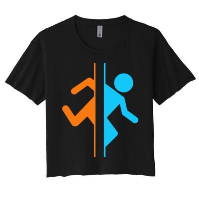 Portal Funny Women's Crop Top Tee