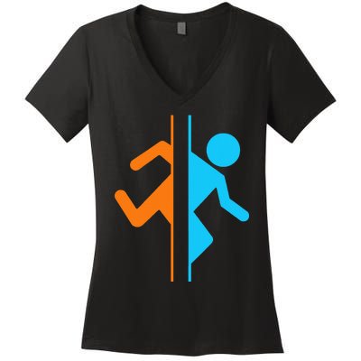 Portal Funny Women's V-Neck T-Shirt