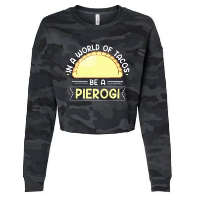 Polish Food Pierogi Cropped Pullover Crew