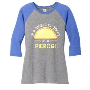 Polish Food Pierogi Women's Tri-Blend 3/4-Sleeve Raglan Shirt