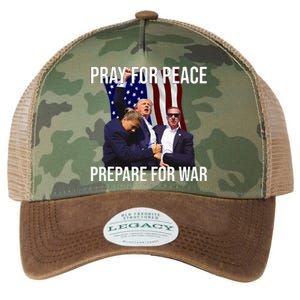 Pray For Peace Prepare For War Pro Trump Legacy Tie Dye Trucker Hat