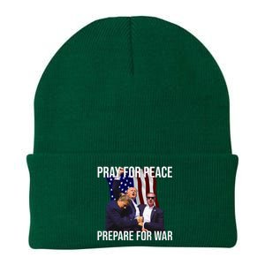 Pray For Peace Prepare For War Pro Trump Knit Cap Winter Beanie