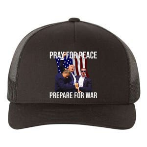 Pray For Peace Prepare For War Pro Trump Yupoong Adult 5-Panel Trucker Hat