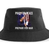 Pray For Peace Prepare For War Pro Trump Sustainable Bucket Hat