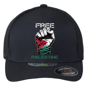 Palestine Free Palestine in Arabic Free Gaza Palestine Flag Flexfit Unipanel Trucker Cap