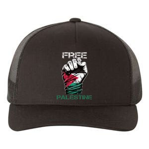 Palestine Free Palestine in Arabic Free Gaza Palestine Flag Yupoong Adult 5-Panel Trucker Hat