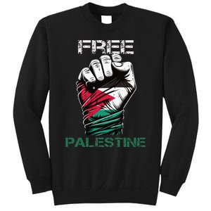 Palestine Free Palestine in Arabic Free Gaza Palestine Flag Sweatshirt