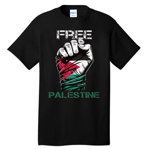 Palestine Free Palestine in Arabic Free Gaza Palestine Flag Tall T-Shirt