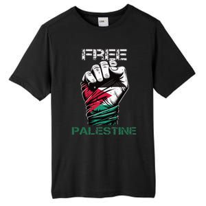 Palestine Free Palestine in Arabic Free Gaza Palestine Flag Tall Fusion ChromaSoft Performance T-Shirt