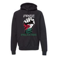 Palestine Free Palestine in Arabic Free Gaza Palestine Flag Premium Hoodie