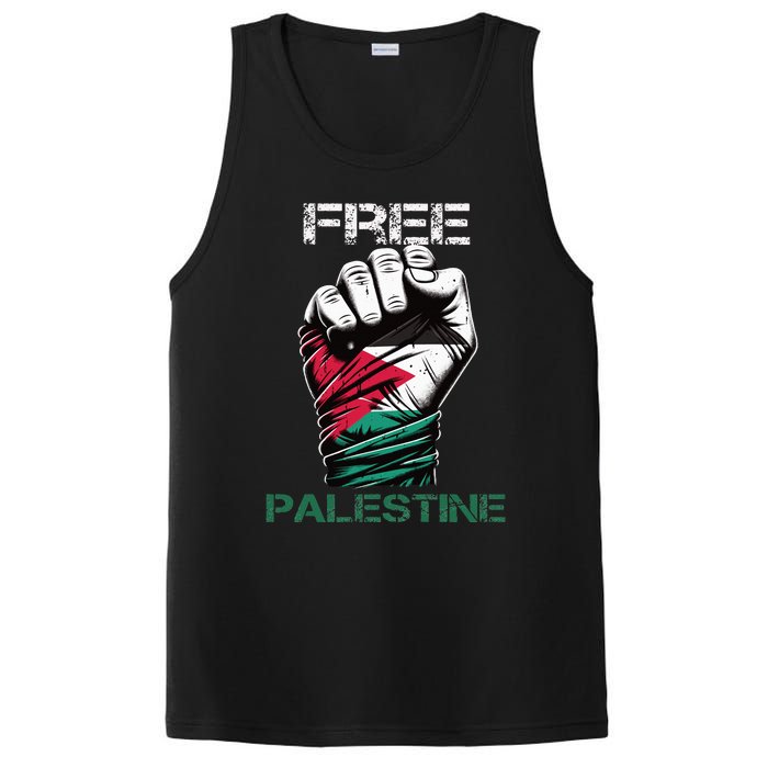 Palestine Free Palestine in Arabic Free Gaza Palestine Flag PosiCharge Competitor Tank